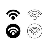 wireless network connection icon set. wifi vector
