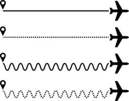 Airplane route from source to destination vector