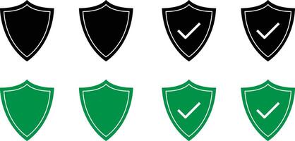 Shields with check mark vector