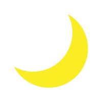 A yellow crescent on a white background vector