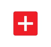 Swiss cross icon vector