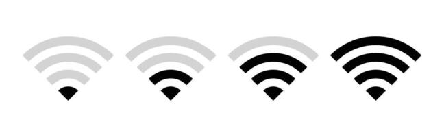 wireless network connection icon set. wifi symbol vector