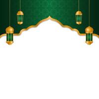 Islamic template background with hanging lantern and some empty space for text suitable for Islamic event such as Ramadan vector