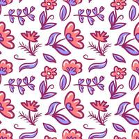 stunning floral pattern design features an array of vibrant colors and intricate flower motifs. Ideal for textiles and backgrounds, it brings a lively and refreshing touch to any project, enhancing vector