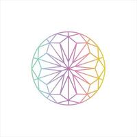 Mandala with floral patterns. vector