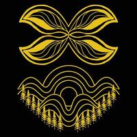 Modern Abstract Eco Wave Silhouette Background Nature Design vector