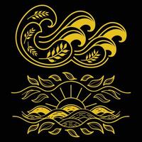 Abstract Eco Wave Silhouette Background Modern Nature-Inspired Design vector