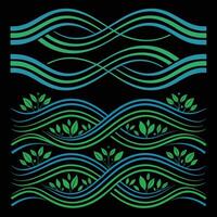Abstract Eco Wave Silhouette Background-Inspired Design vector