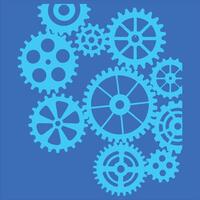 Industrial Cogs and Gears Banner Mechanical Background vector