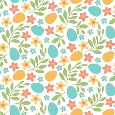 Cute Easter egg seamless pattern