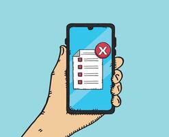 How to delete a text message on your phone vector