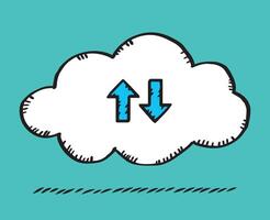 Cloud computing cloud computing icon illustration vector