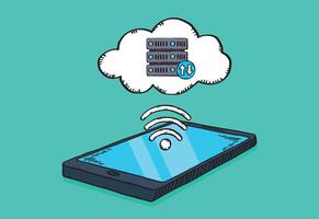 How to set up a cloud-based phone app vector