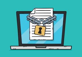 How to protect your laptop from hackers vector