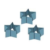 A set of cookie cutters in the shape of a star vector