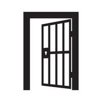 prison door icon illustration design template vector