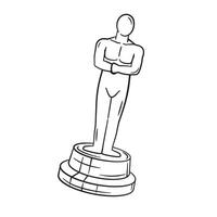 Minimalistic Illustration of a Trophy in Outline Style for Awards and Recognition vector
