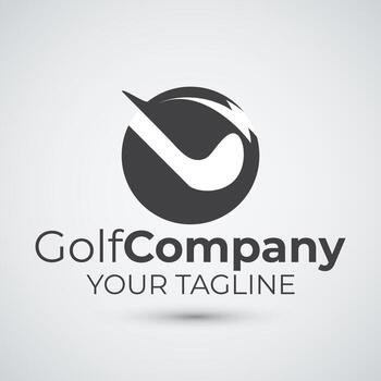 Golf ball Logo Design Flat Icon Template vector