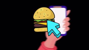 Fast Food Order With Mobile On Alpha video