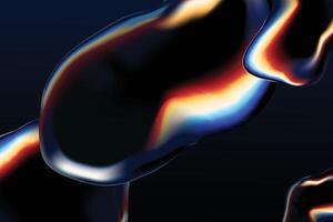 Holographic Dreamscapes Fluid Background with Glass Effect vector