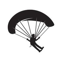Skydiving logo design template, Parachuting design vector