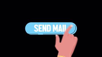 Send Mail Button On Alpha Channel video