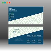 Postcard layout for green color vector
