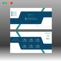 four color design of postcard for any best use vector