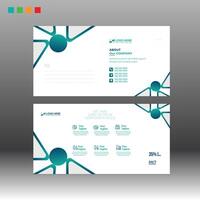 four color design of postcard for print vector