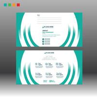 Postcard template for four color need vector