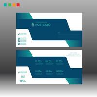 postcard layout with four version for print vector