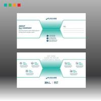 Postcard Design with 4 color version vector