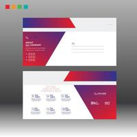 layout design of postcard for invitation vector