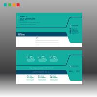 Postcard Design with four color mode vector