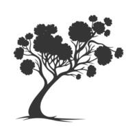 Flat design family tree silhouette. vector