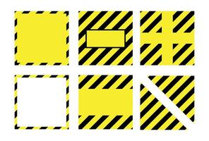 Illustration set square line strip yellow with blank background vector
