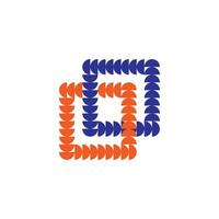 Logo chain unique design with blank background vector