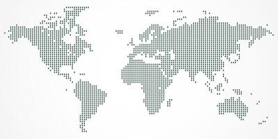 Abstract world map dotted for global communication and geographic visualization location view vector