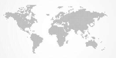 Abstract world map dotted design displaying international borders with a contemporary location touch vector