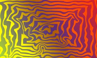 colorful groovy hippie 70s aesthetic backgrounds. Waves, swirl, twirl pattern with gradient color. Twisted and distorted texture in trendy retro psychedelic style. vector