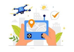 Drone Technology Illustration for Capturing High-Resolution Images and Videos vector
