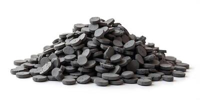 Dark Gray Disc Shaped Pellets Bulk Supply photo