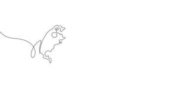 world continuous one line drawing technique 4K animated motion graphics video