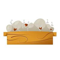 A grass in pot with white background vector