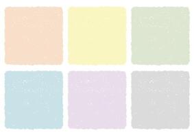 Crayon Texture Background Set In Pastel Colors Isolated On A White Background. vector