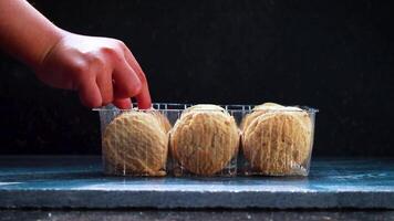 Little boy Taking a Biscuit from a Biscuit Box video