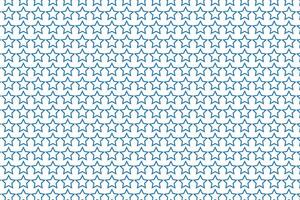 Blue Outlined Stars in a Geometric Repetitive Design for Backgrounds and textiles vector