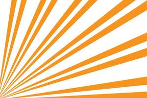 Bold Orange Sunburst Radiating Diagonal Lines from the Lower Left Corner on a Crisp White Background, Creating a Vibrant and Energetic Graphic Design Aesthetic vector