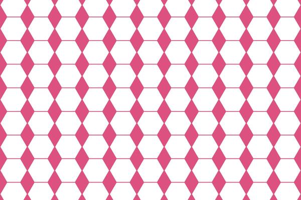 Geometric pattern with pink rhombuses and White hexagon shapes elements banner design.