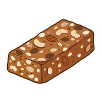 A bar of nuts and nuts on a white background vector